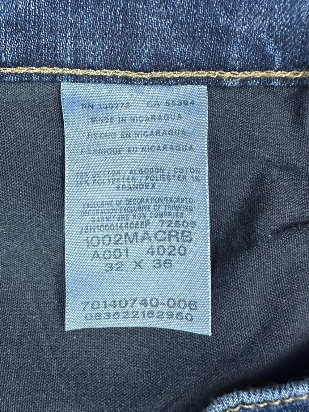Wrangler 20X Advanced Comfort 02 Competition Jeans Men’s size 32x36 Dark Wash